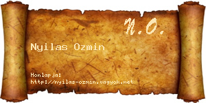 Nyilas Ozmin névjegykártya